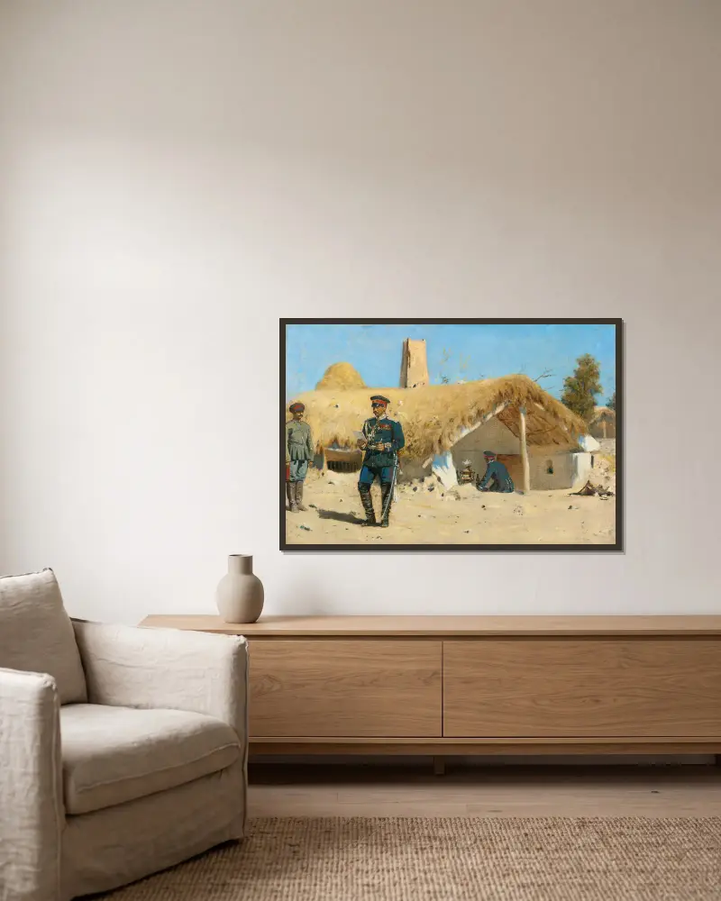 Adiutant, Vasily Vereshchagin w ramie na ścianie