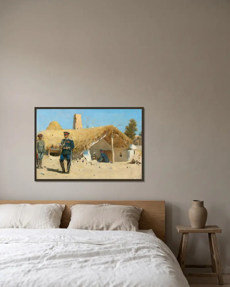Adiutant, Vasily Vereshchagin w ramie na ścianie