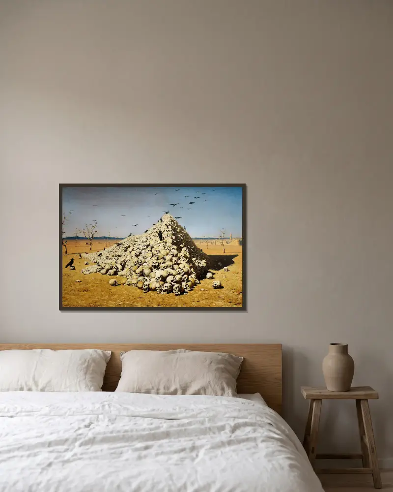 Válečná apoteóza, Vasily Vereshchagin v rámu na stěně