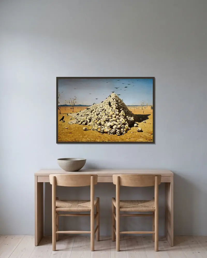 Válečná apoteóza, Vasily Vereshchagin v rámu na stěně