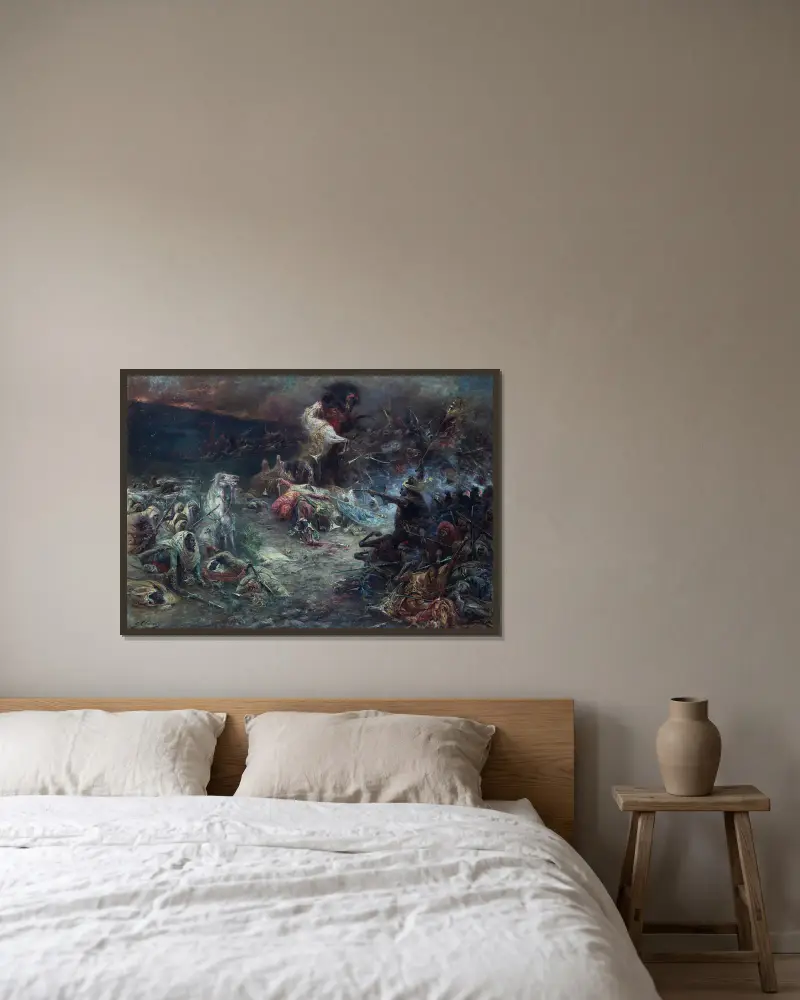 Le Carnage av Georges Jules Victor Clairin inramad på en vägg
