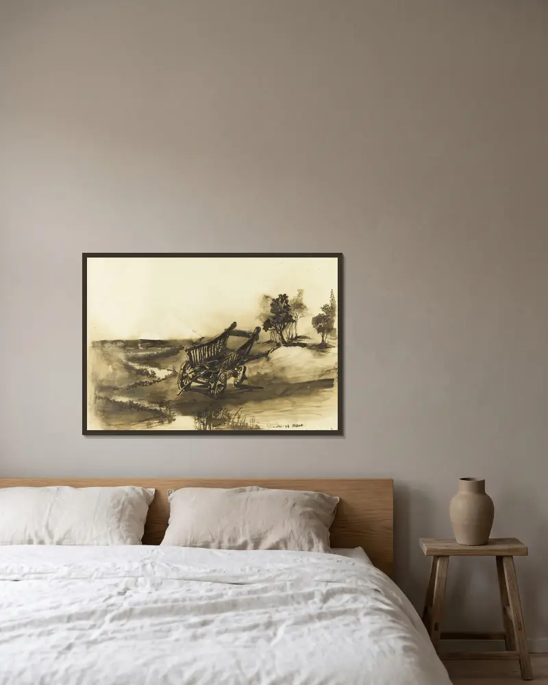 Wózek do cerowania, Victor Hugo w ramie na ścianie