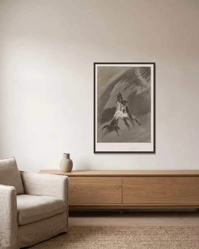 Le Burg von Victor Hugo gerahmt an einer Wand