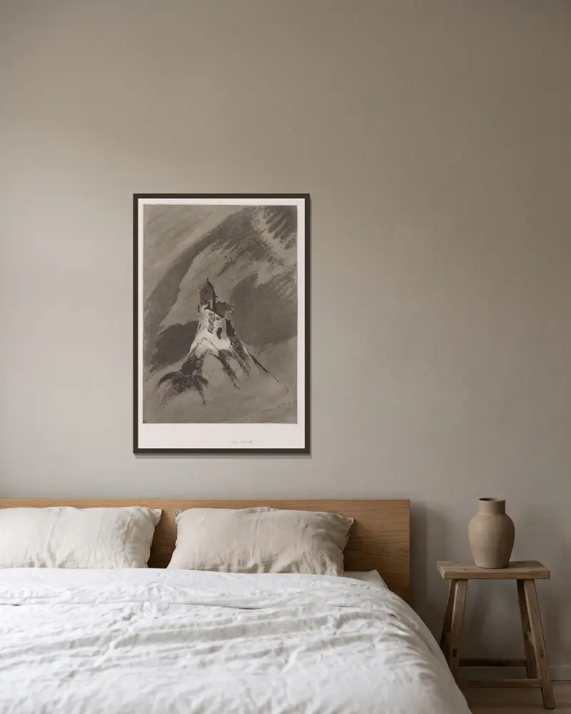 Le Burg von Victor Hugo gerahmt an einer Wand