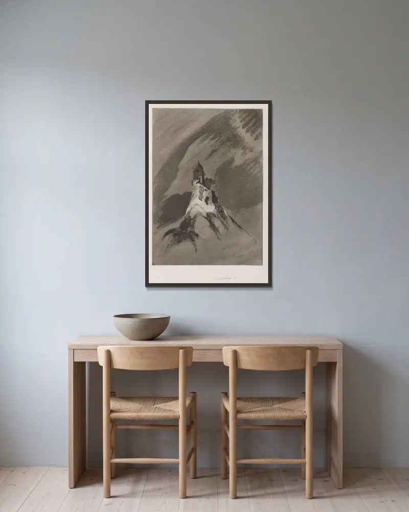 Le Burg von Victor Hugo gerahmt an einer Wand