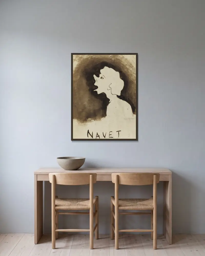 Der Schiffsrumpf von Victor Hugo gerahmt an einer Wand