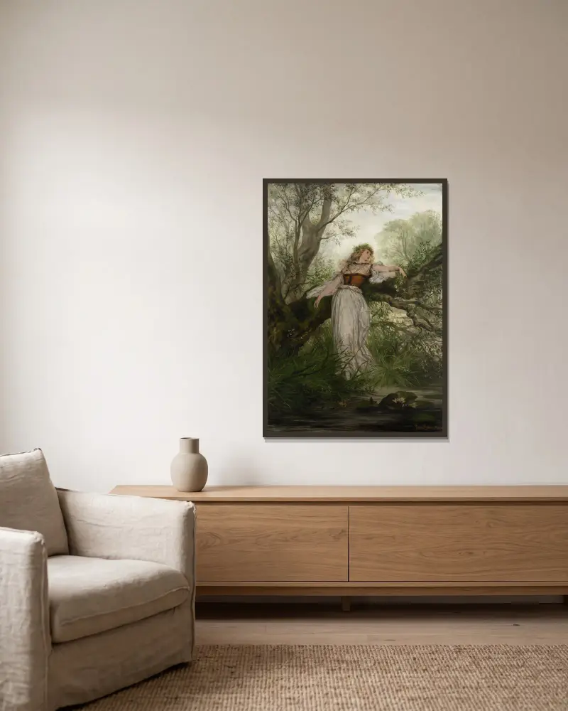 Ophelia, Victor Müller v rámu na stěně