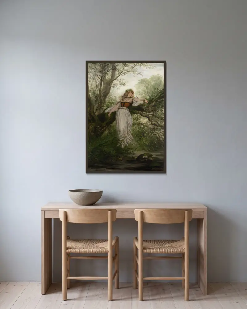 Ophelia, Victor Müller v rámu na stěně