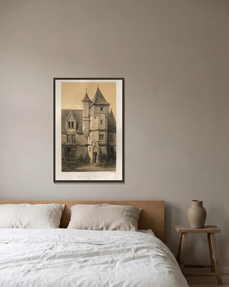 Château De La Motte (Mayenne) av Victor Petit inramad på en vägg