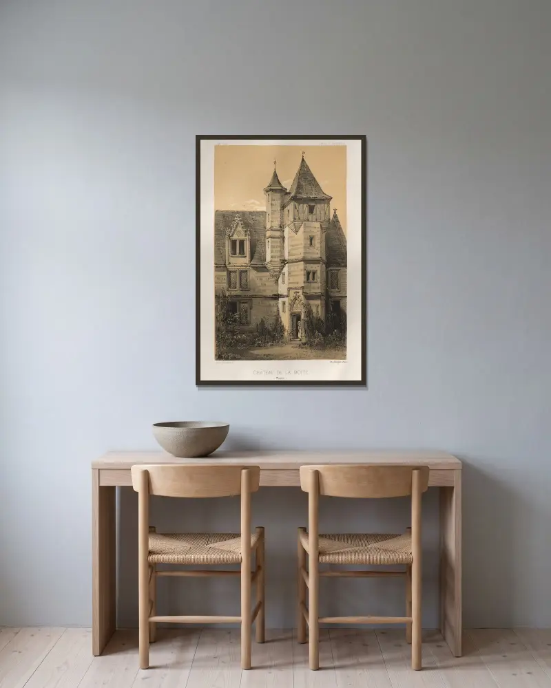 Château De La Motte (Mayenne) av Victor Petit inramad på en vägg