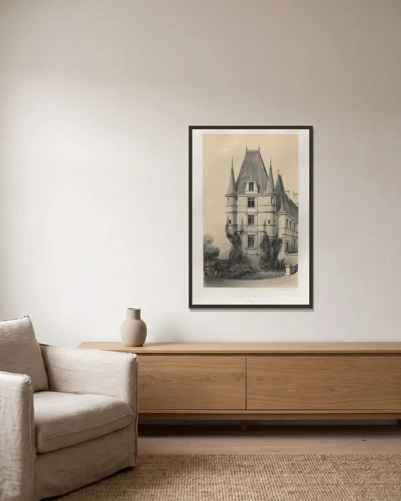 Château De Marchais (Aisne) av Victor Petit inramad på en vägg