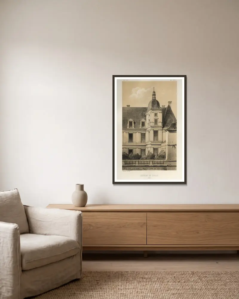 Château De Tanlay (Yonne) av Victor Petit inramad på en vägg