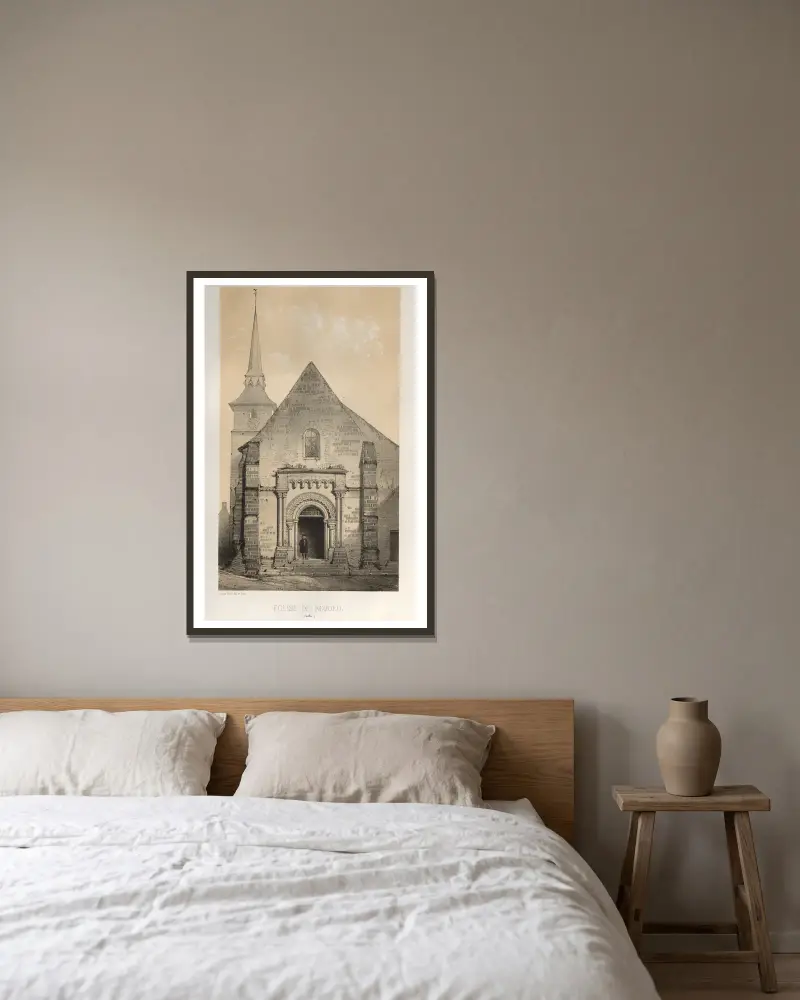 Église De Requeil (Sarthe) av Victor Petit inramad på en vägg