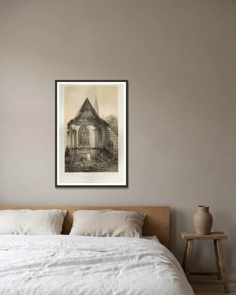 Lindenkirche (Seine-Inférieure) von Victor Petit gerahmt an einer Wand