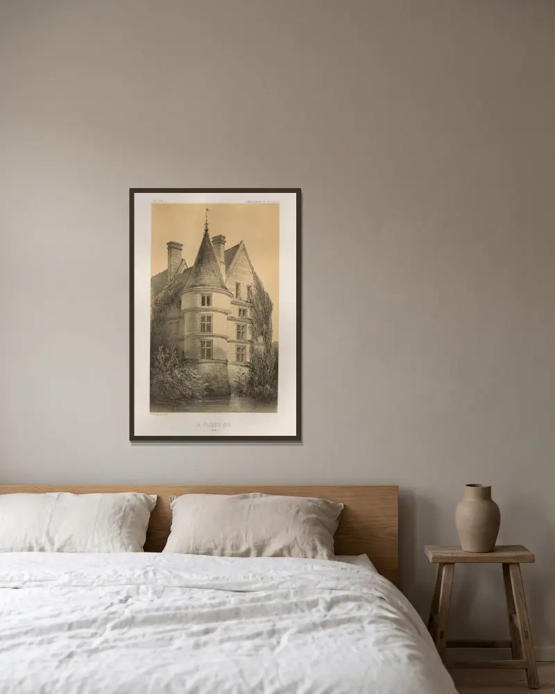 Le Plessis-Bas (Aisne) von Victor Petit gerahmt an einer Wand