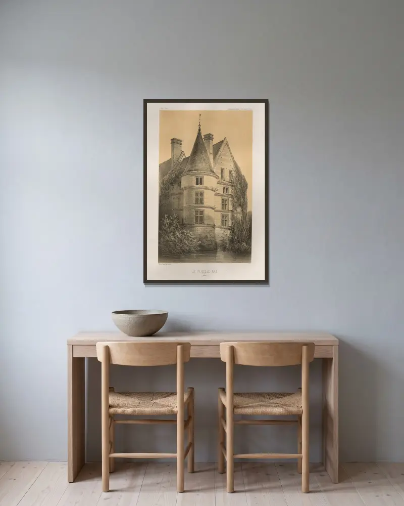 Le Plessis-Bas (Aisne) von Victor Petit gerahmt an einer Wand