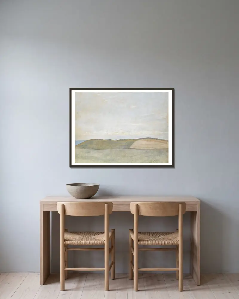 From Refsnæs av Vilhelm Hammershøi inramad på en vägg