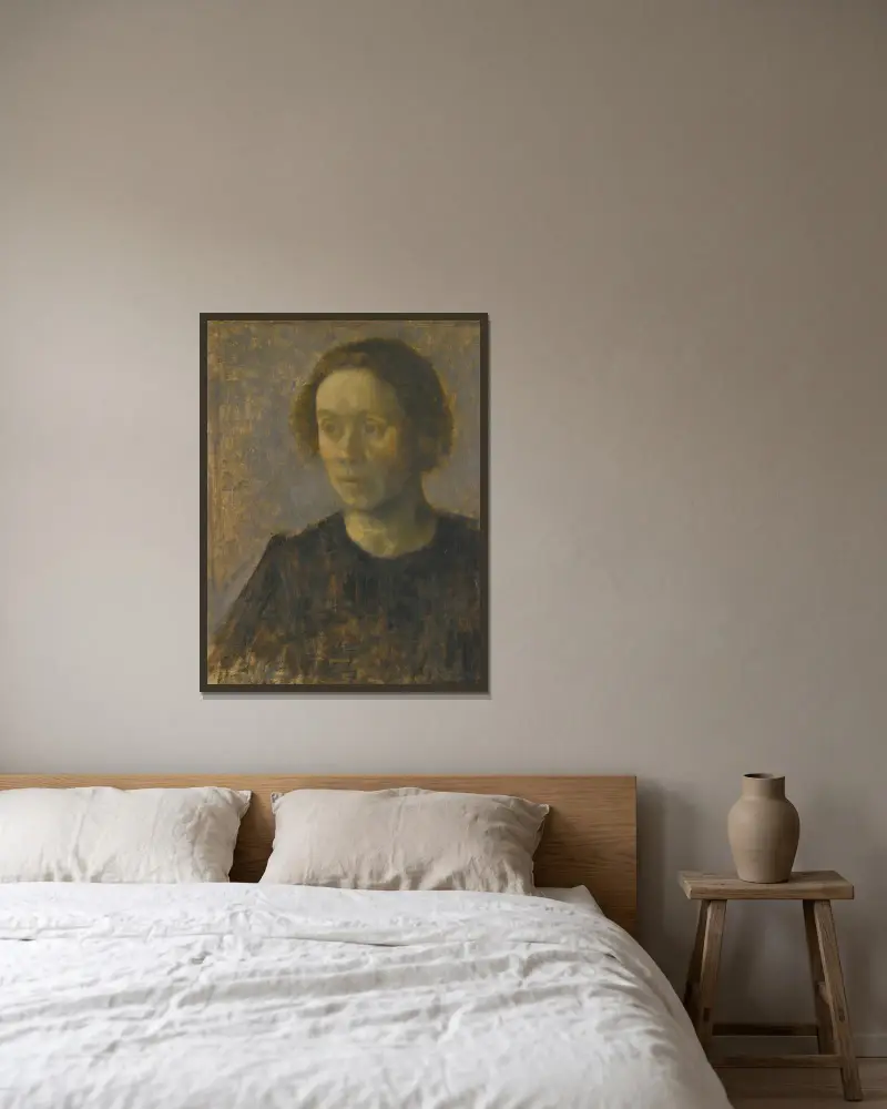 Ida av Vilhelm Hammershøi inramad på en vägg