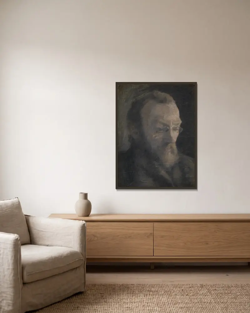 Der Kunsthistoriker Karl Madsen, später Direktor des Statens Museum for Kunst von Vilhelm Hammershøi gerahmt an einer Wand
