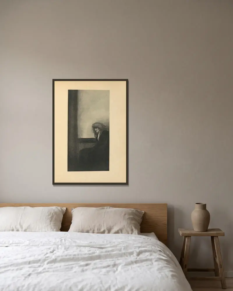 Molière – Nr. 2 von Aubrey Vincent Beardsley gerahmt an einer Wand