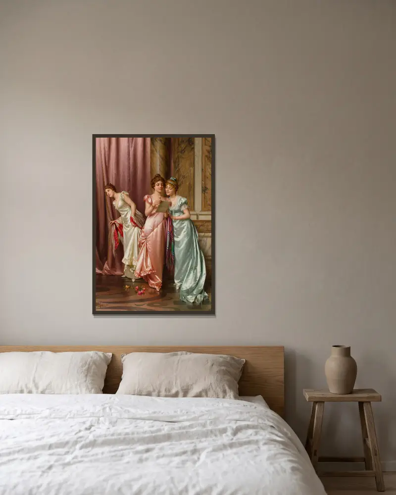 Ett hemligt brev av Vittorio Reggianini inramad på en vägg
