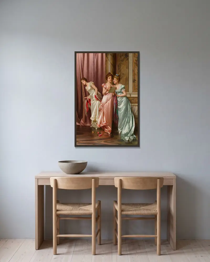 Ett hemligt brev av Vittorio Reggianini inramad på en vägg