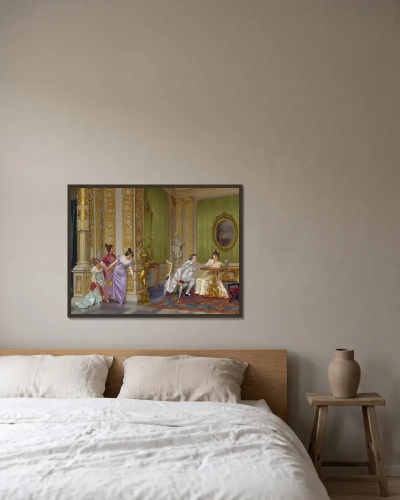 Den osynliga publiken av Vittorio Reggianini inramad på en vägg