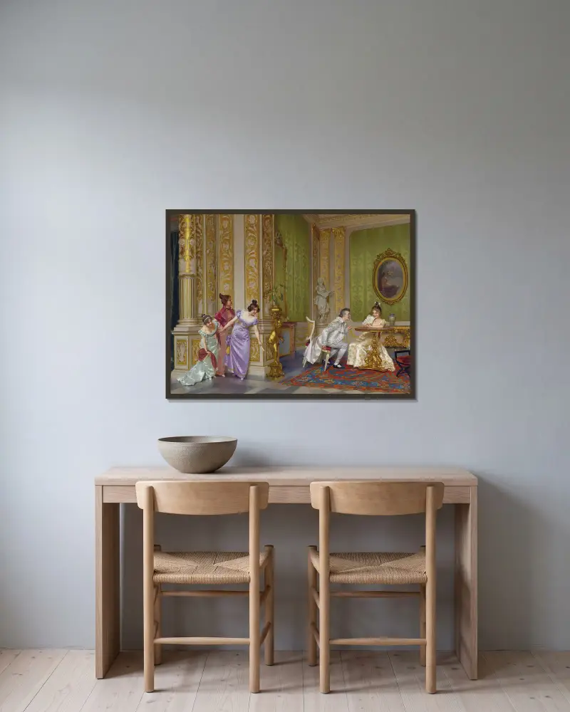 Den osynliga publiken av Vittorio Reggianini inramad på en vägg