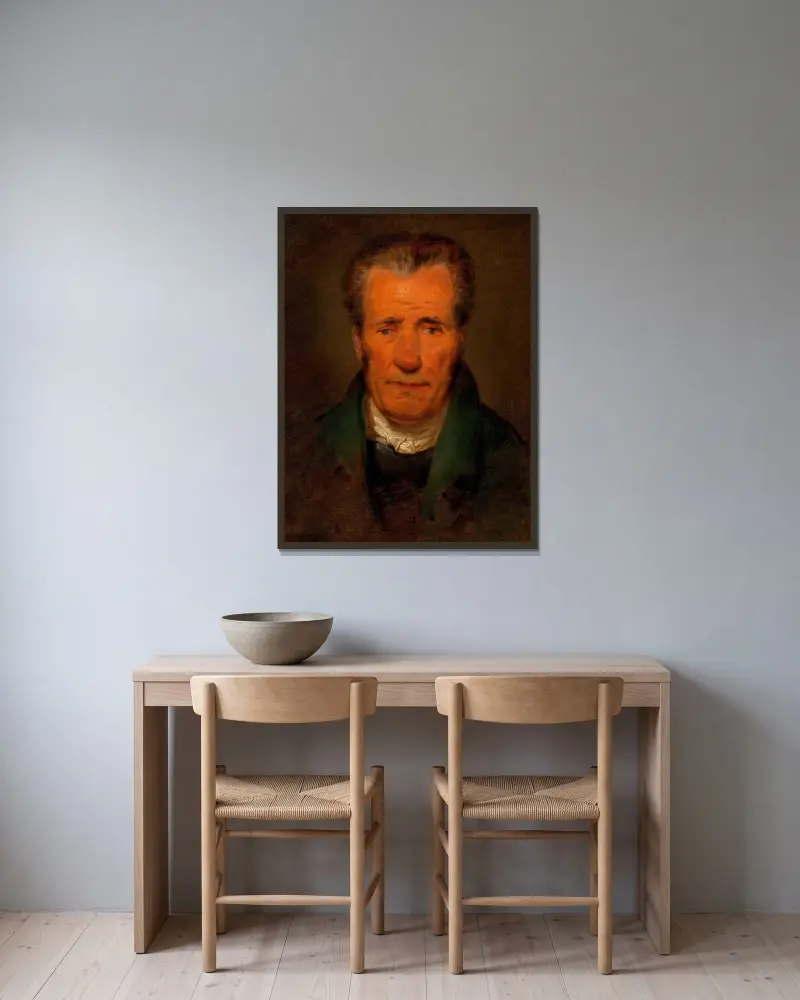 Franz de Paula Amerling (konstnärens farfar) av Friedrich von Amerling inramad på en vägg