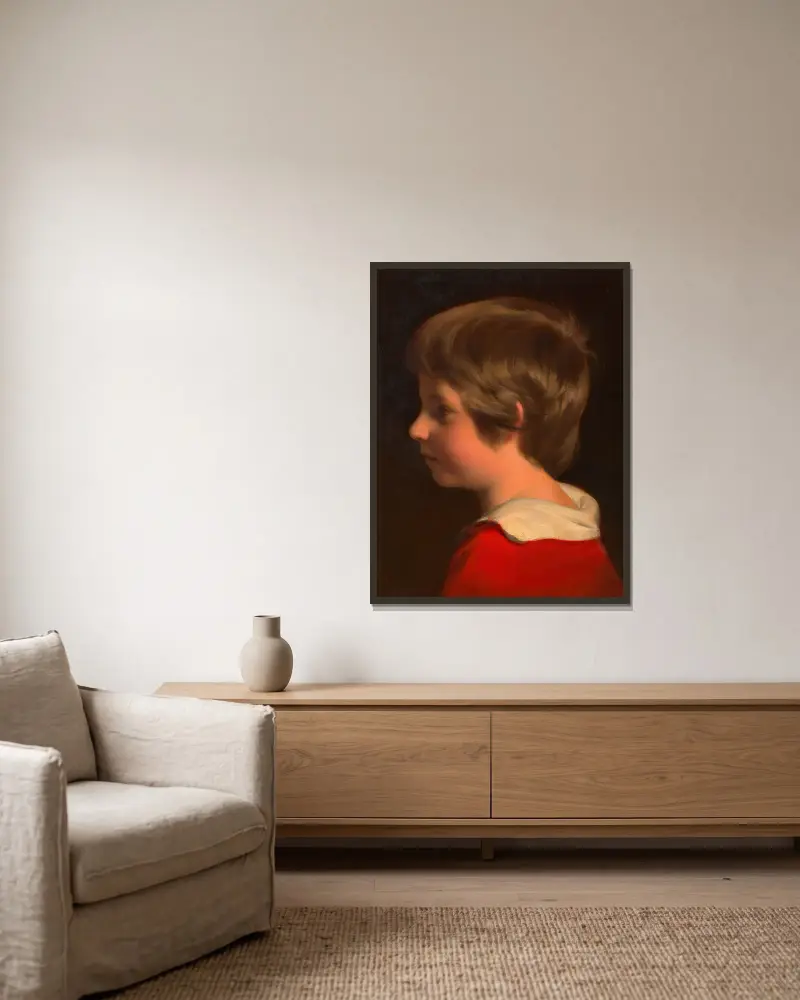 Friedrich Amerling (Sohn des Künstlers) av Friedrich von Amerling inramad på en vägg