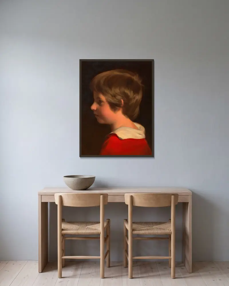 Friedrich Amerling (Sohn des Künstlers) av Friedrich von Amerling inramad på en vägg