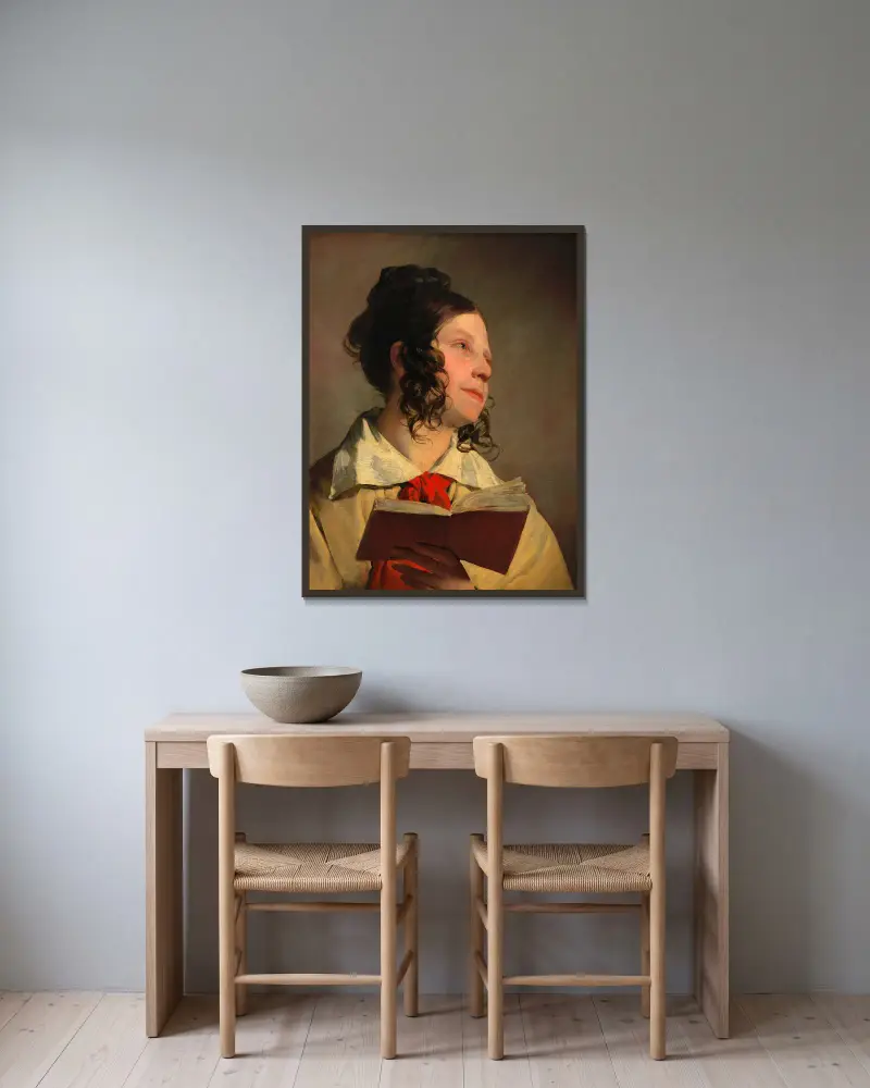 Josefine von Kaltenthaler av Friedrich von Amerling inramad på en vägg