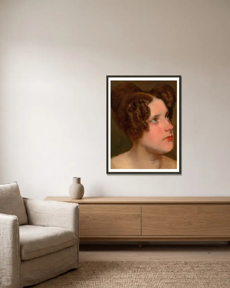 Marie Baumann, verh. Loewe av Friedrich von Amerling inramad på en vägg