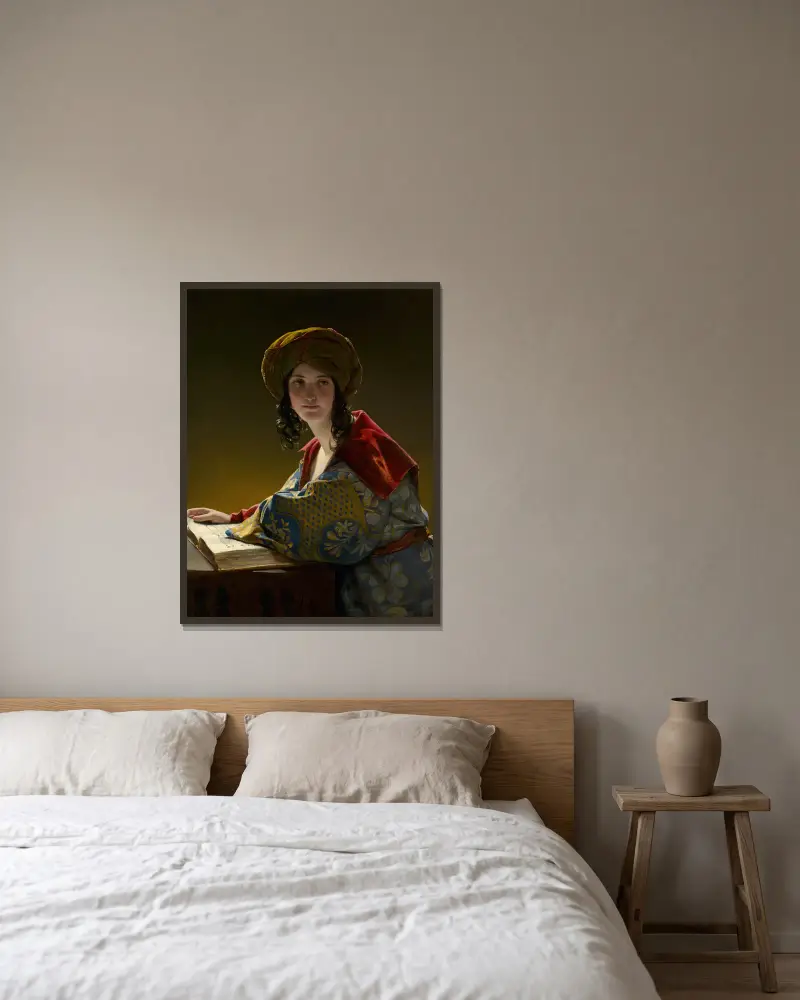 Die junge Orientalin von Friedrich von Amerling gerahmt an einer Wand