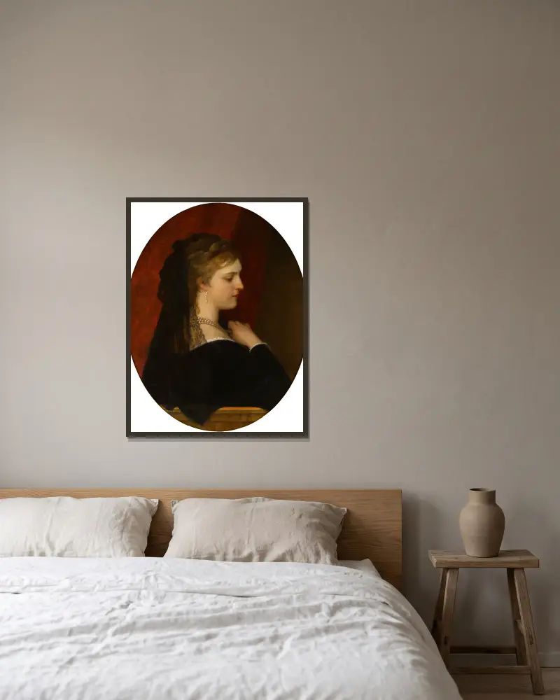 Eine venezianische Dame von Eugen von Blaas gerahmt an einer Wand