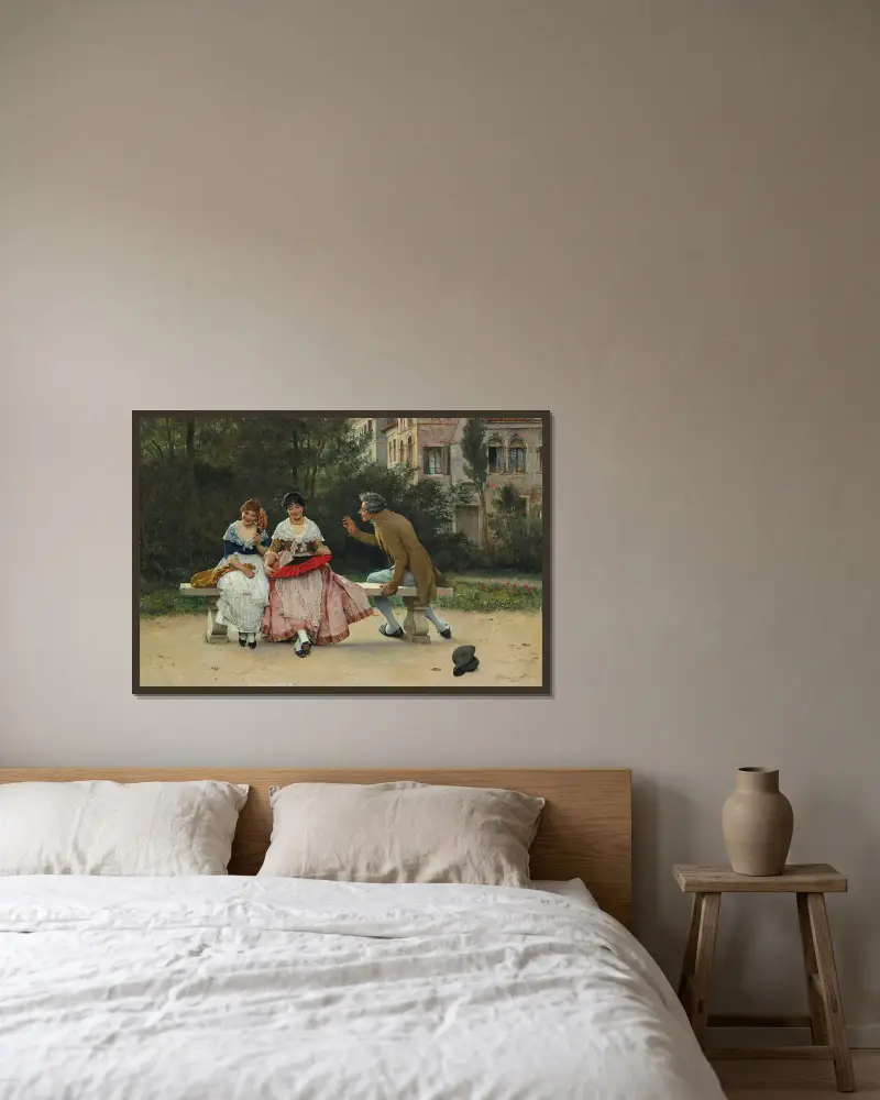 V parku, Eugen von Blaas v rámu na stěně