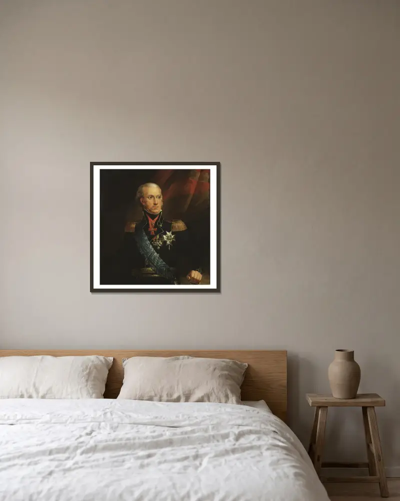 Karl XIII., 1748–1818, König von Schweden und Norwegen von Carl Frederik von Breda gerahmt an einer Wand