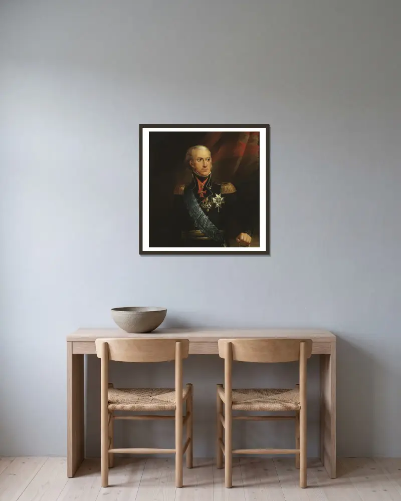 Karl XIII., 1748–1818, König von Schweden und Norwegen von Carl Frederik von Breda gerahmt an einer Wand
