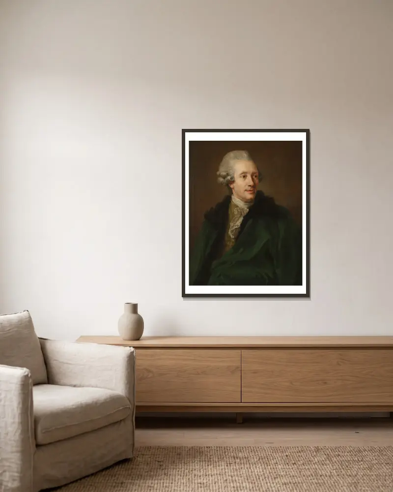 Portret ojca artysty, 1785, Carl Frederik von Breda w ramie na ścianie