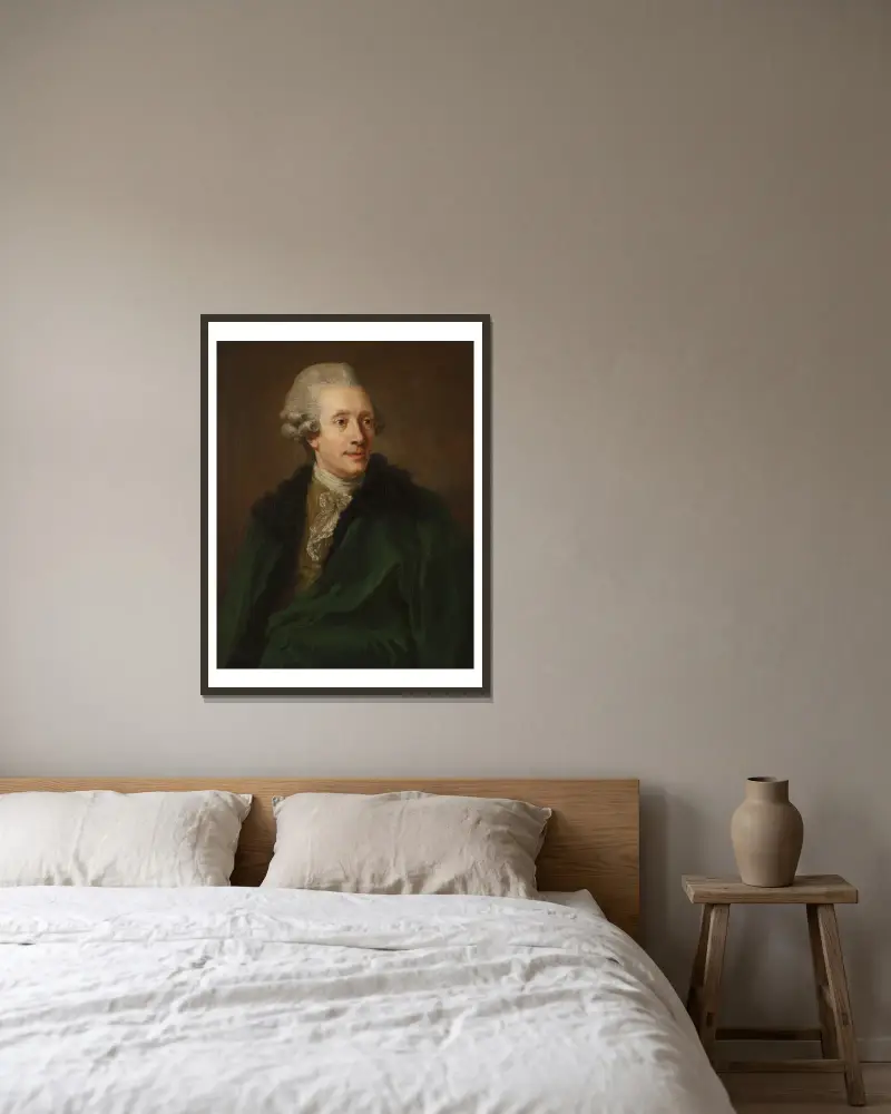 Portret ojca artysty, 1785, Carl Frederik von Breda w ramie na ścianie