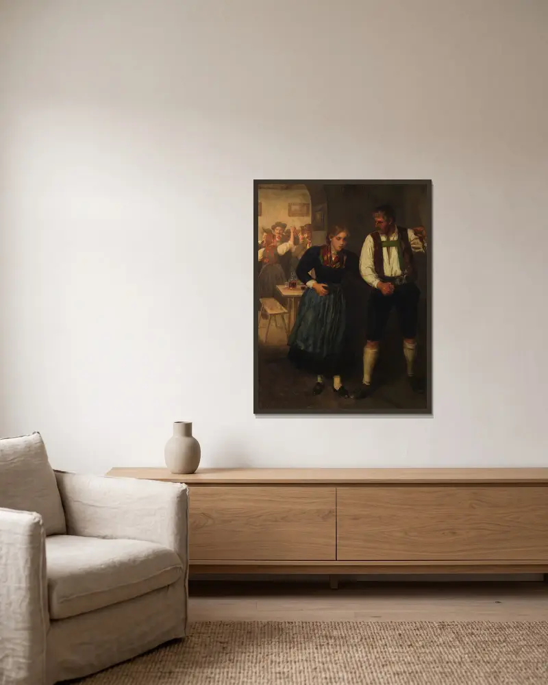 Při tanci, Franz von Defregger v rámu na stěně