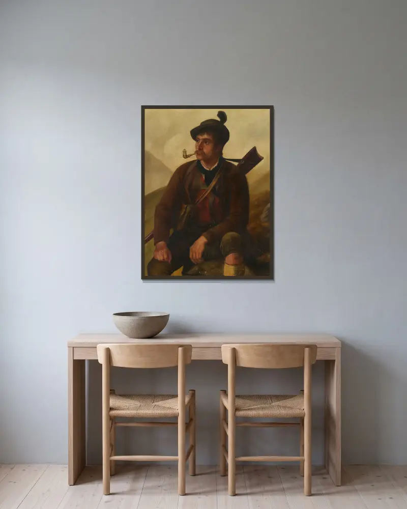 Tyrolski myśliwy, Franz von Defregger w ramie na ścianie