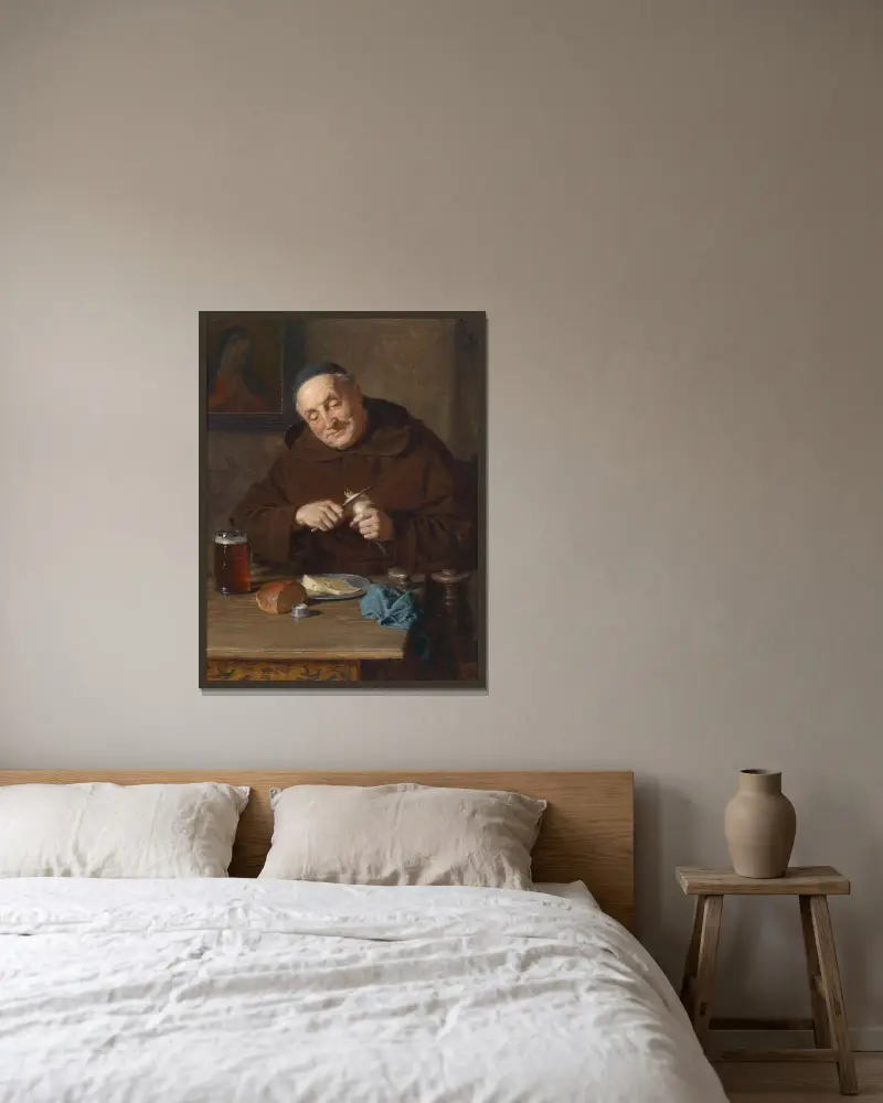Brotzeit, Eduard von Grützner v rámu na stěně