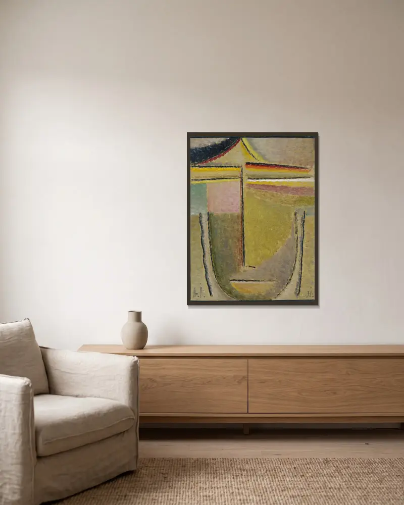 Abstraktní hlava, Apollo, Alexej von Jawlensky v rámu na stěně