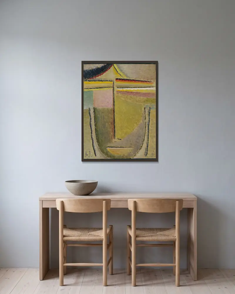 Abstraktní hlava, Apollo, Alexej von Jawlensky v rámu na stěně