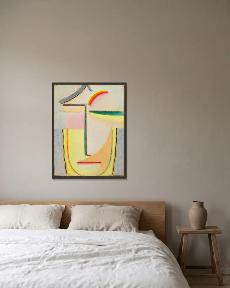 Abstrakter Kopf, 1933 – Nr. 3 von Alexej von Jawlensky gerahmt an einer Wand