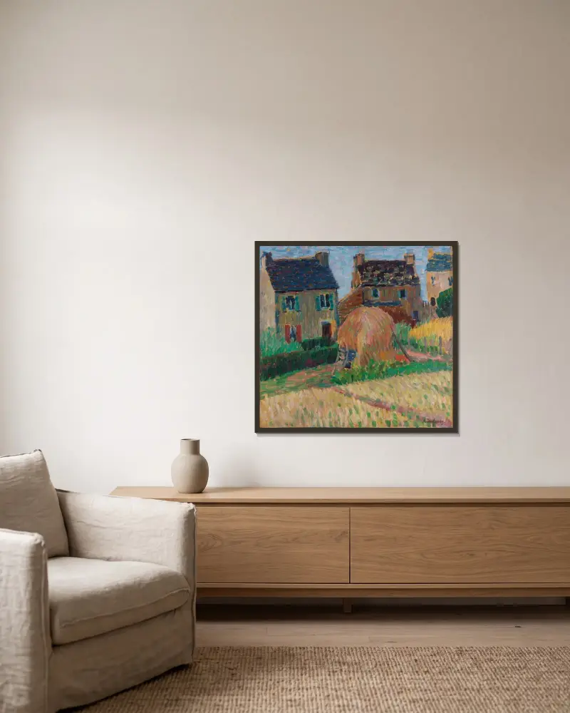 Bretońskie domy ze stogami siana, Alexej von Jawlensky w ramie na ścianie
