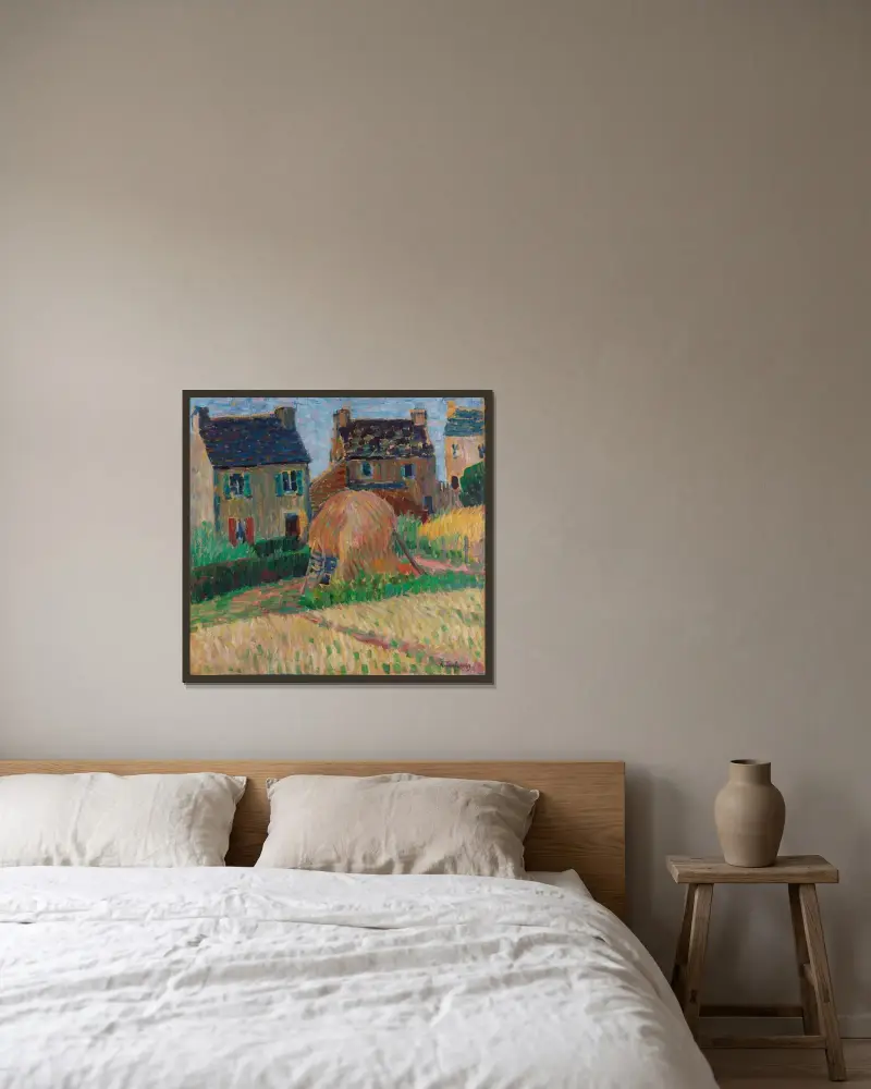Bretońskie domy ze stogami siana, Alexej von Jawlensky w ramie na ścianie