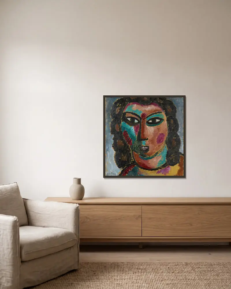 Hnědé kadeře, Alexej von Jawlensky v rámu na stěně
