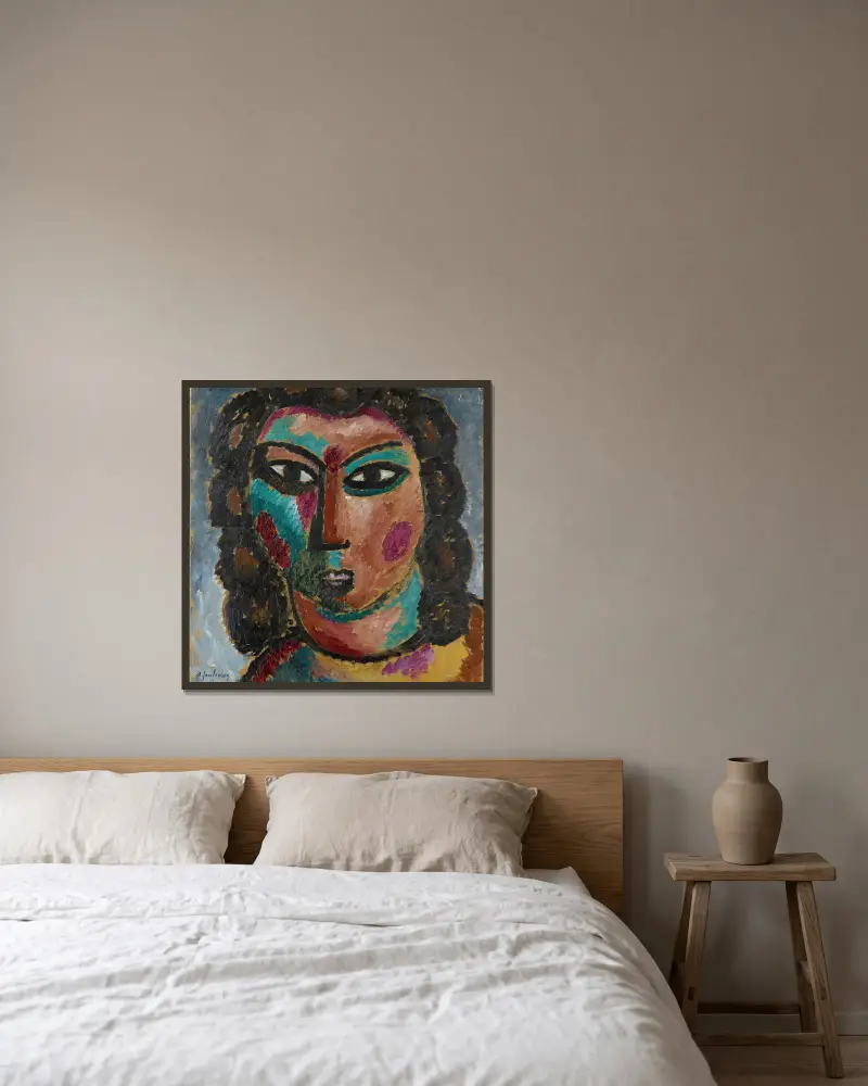 Hnědé kadeře, Alexej von Jawlensky v rámu na stěně